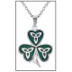 NECKLACE CELTIC TRINITY + SHAMROCK